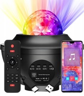 PROJEKTOR GWIAZD MUZYCZNY NIEBA LAMPKA STAR LED LAMPA NOCNA 3D RZUTNIK