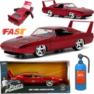 Fast&Furious Dom’s Dodge Charger Daytona 1:24 – Metal, Czerwony - PRĘDKOŚĆ