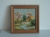 OBRAZEK - HAFT KRZYŻYKOWY - WIDOK !!!