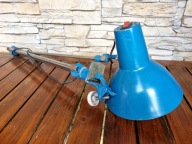 Lampa warsztatowa stołowa metalowa regulowana 360 wysoka loft PRL