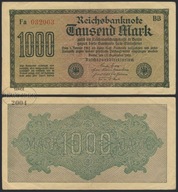 BNN - NIEMCY 1000 Marek 1922 # P76b # BB - Fa 032003 # znak wodny I # VF