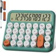 DECKLIT JN-800 KALKULATOR MECHANICZNY BIUROWY SZKOLNY 12 CYFROWY ZIELONY