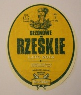 ETYKIETA - SIERPC - BROWAR SIERPC - SEZONOWE RZEŚKIE LATO 2014 - KASZTELAN