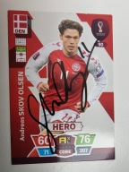 Karta panini autograf Dania Andreas Skov Olsen World Cup Qatar 2022