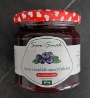 Dżem z borówek amerykańskich BEZ DODATKU CUKRU 190 gram, domowy