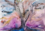 Drzewne barwy, akwarela, A4, A. Skoczyk