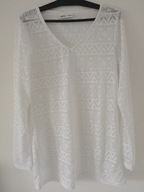 Y.F.K. Biała Bluzka Koronkowa Siatka r 158/164