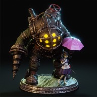 Żywica figurka Big Daddy and Little Sister "BioShock" 1/10