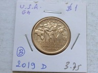 1 dolar 2019, The Trustees’ Garden, mennica Denver, holder, seria innowacje