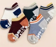 Skarpetki dziecięce 1-3 lata stopkowe antypoślizgowe CIEMNE 5pak