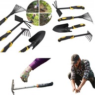 ZESTAW NARZĘDZI OGRODOWYCH 4 EL. ŁOPATKA MOTYKA GRABKI PAZURKI DO OGRODU