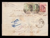 A6463 Deutsche Staaten (Thurn und Taxis) 1863 , całość, znaczki Mi 20 i 32