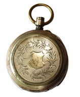 Przedwojenny męski zegarek kieszonkowy w srebrnej kopercie / srebro nr 17