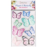 NAKLEJKI 3D MOTYLE MOTYLKI
