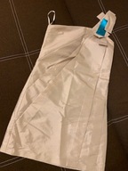 sukienka beżowa XS/S na jednoramię mini oryginalna