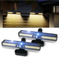 LAMPY SOLARNE LED z czujnikiem ruchu 2 szt IP65 clip-on zewnętrzne do ogrod