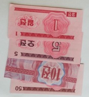 Korea 4 banknoty UNC