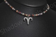 Naszyjnik BARAN znak zodiaku - Rubin & Szafir - Handmade