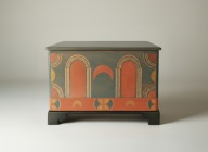 Ręcznie malowana drewniana skrzynia Kufer Skrzynia posagowa