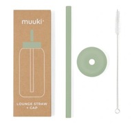 Silver Sage Silikonowa Słomka i Nakładka na Szklaną Butelkę 720 ml Muuki