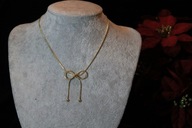 ŁAŃCUSZEK NASZYJNIK ZE STALI CHIRURGICZNEJ 316L POZŁACANY ZAWIESZKA