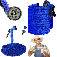 WĄŻ OGRODOWY ROZCIĄGLIWY ELASTYCZNY PISTOLET WYTRZYMAŁY MOCNY 10M -30M