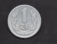 Polska - 1 zł. złotych 1965r. aluminium - PRL moneta.
