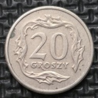 *P[0705] POLSKA 20 groszy 1991 III Rzeczpospolita Polska, Orzeł (heraldyka)