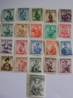 Austria - kobiece stroje ludowe - Mi. 893-926 ** niekomplet - OPIS !