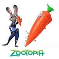 ZWIERZOGRÓD Długopis Marchewka Nagrywanie Dźwięku Judy Hopps Zootopia
