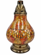 ZNICZ WITRAŻ DUŻY 36cm MOZAIKA KARAFKA POMARAŃCZOWY PREMIUM LAMPION POLSKI
