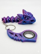 Breloczek 2w1 Keyspinner + Ankylozaur - Druk 3D KeyRambit KeyFlipper