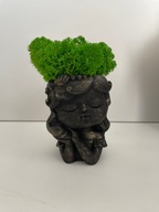 Doniczka betonowa z chrobotkiem, prezent, dekoracje