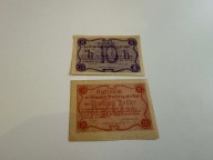 10 i 20 Heller (Wartberg); notgeld Austria; N#287561i N#287562; stan XF