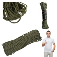 SUPER MOCNA WYTRZYMAŁA LINKA PARACORD SURVIVAL ZIELONA CAMPING 30M 180 KG