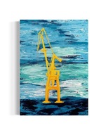 Obraz abstrakcyjny, Gdańsk, żuraw, dźwig W14