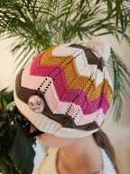 czapka beret 3-6 lat akryl+bawełna