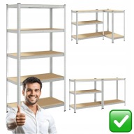 REGAŁ MAGAZYNOWY METALOWY WCISKANY OCYNK DO GARAŻU 180x90x40cm 900KG BLOW