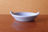 Miseczka / miska / naczynie płaskie z uchwytami ceramika kolor liliowy