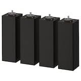 Brennasen Ikea Nogi do mebli bejcowane na czarno x 4 lite drewno 20 cm