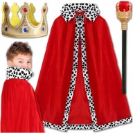 STRÓJ KRÓLA ZESTAW KORONA PELERYNA BERŁO KOSTIUM PRZEBRANIE KRÓL JASEŁKA