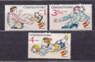 CZECHOSŁOWACJA** Piłka, Mundial w Hiszpanii Mi 2648-50