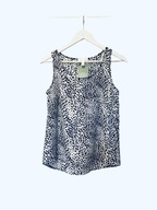 H & M panterka centki satynowa bluzka oversize print leopard mobwife