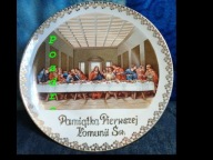 Talerz ścienny- Pamiątka I Komunii Świętej- Porcelana Chodzież