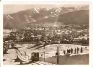 TATRY ZAKOPANE -WIDOK OGÓLNY KOLEJKA -okupacyjna stempel feldpost