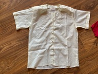 CUC 44 elegancka biała ecru bluzka ozdobna