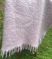 Koc Zara Home wełna moher wymiar ok. 130 cm. x 130 cm.