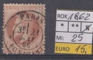 FRANCJA Mi :25 kasowany
