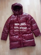 HOX włoska puchowa kurtka bordo burgund ciepła zimowa M/L, L