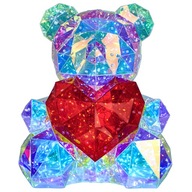 Lemiś z Sercem Świecący Miś LED Prezent Walentynki Dzień Kobiet Urodziny